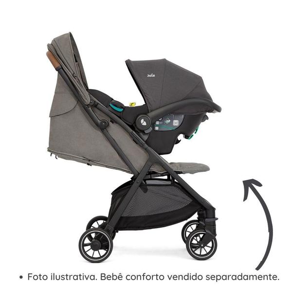 Imagem de Carrinho de Bebê Pact Pro Cinza Pebble - Joie