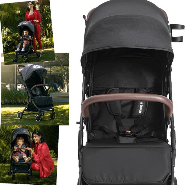 Imagem de Carrinho de Bebe para Passeio Compacto Kiddo Sprint II Preto