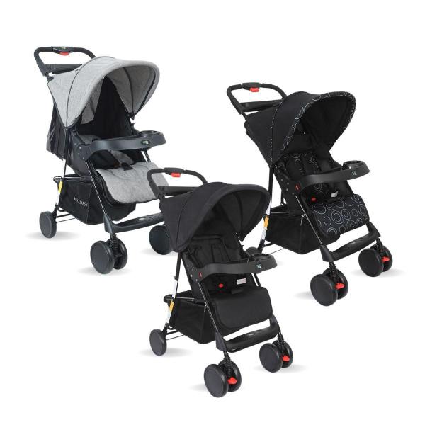 Imagem de Carrinho De Bebê Passeio Allday Até 15Kgs Maxi Baby - Cinza