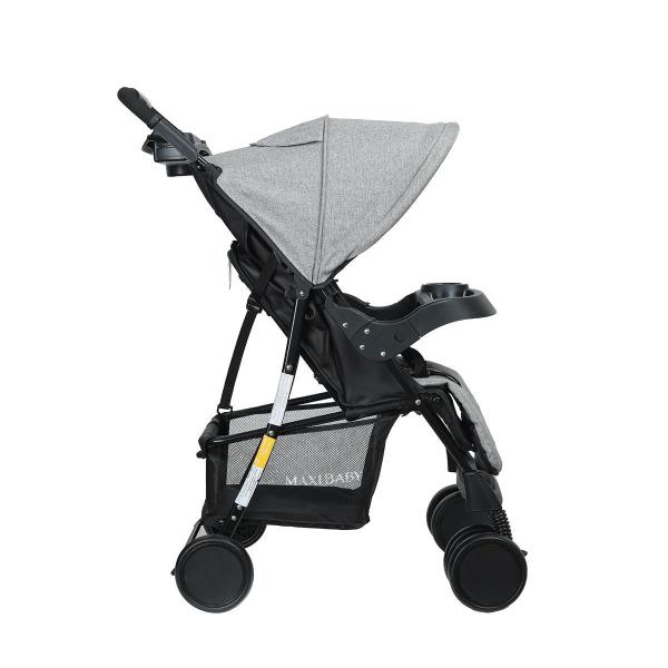 Imagem de Carrinho De Bebê Passeio Allday Até 15Kgs Maxi Baby - Cinza