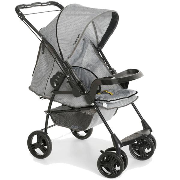 Imagem de Carrinho de Bebe Passeio Reversivel Galzerano Milano Cinza