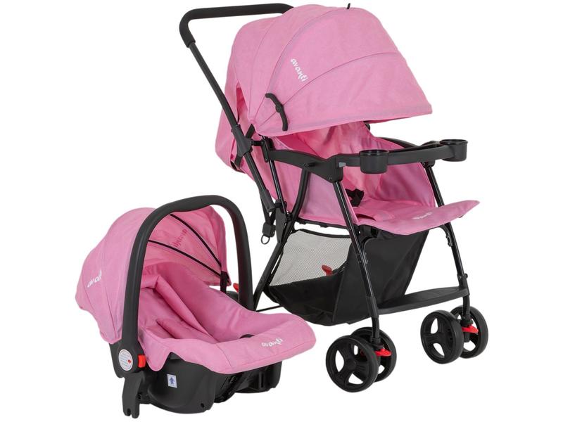 Carrinho de Bebê Reversível com Bebê Conforto Avanti Travel System Owen 6 Rodas 15kg Carrinho de Bebê Reversível com Bebê Conforto Avanti Travel System Owen 6 Rodas 15kg