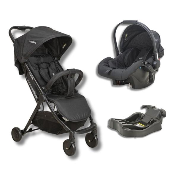 Imagem de Carrinho de bebe road preto + bebe conforto cozycot (416) + base- kiddo