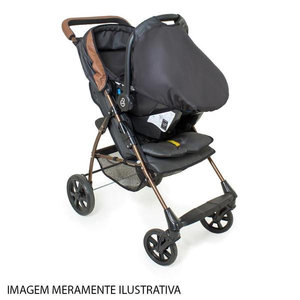 Imagem de Carrinho De Bebê Romano Preto Cobre Com Bebê Conforto E Base