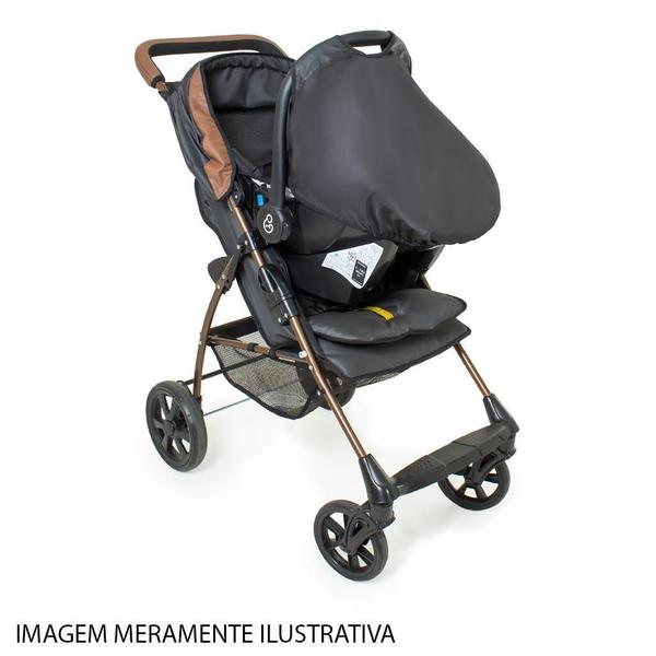 Imagem de Carrinho De Bebê Romano Preto Cobre E Bebê Conforto Grid