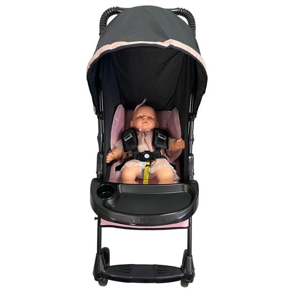 Imagem de Carrinho de Bebê Romano Preto Rosa (0 a 15kg) - Galzerano