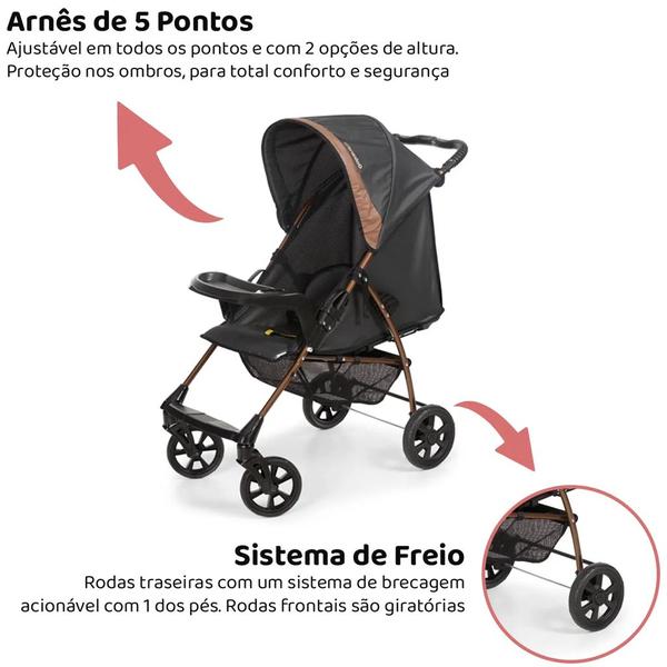 Imagem de Carrinho de Bebe Romano Travel System 4 Posições Galzerano