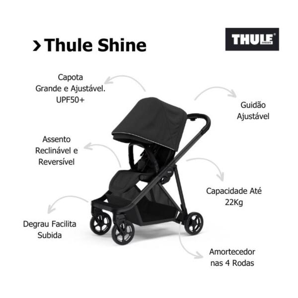 Imagem de Carrinho De Bebê Thule Shine - Grey Melange