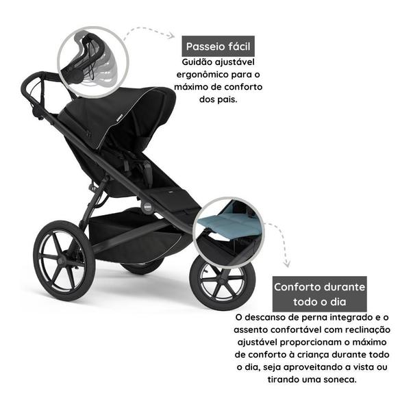 Carrinho De Bebê Thule Urban Glide 3 Black Imagem de Carrinho De Bebê Thule Urban Glide 3 Black