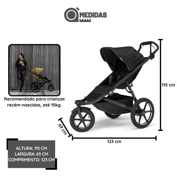 Carrinho De Bebê Thule Urban Glide 3 Black Imagem de Carrinho De Bebê Thule Urban Glide 3 Black