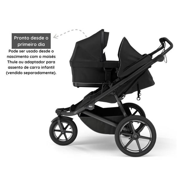 Imagem de Carrinho De Bebê Thule Urban Glide 3 Double 2 Bebês Preto