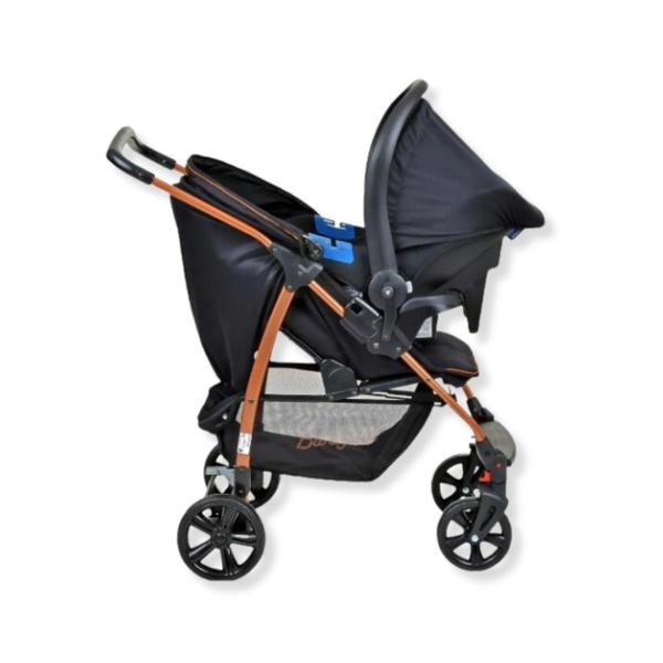 Imagem de Carrinho de Bebê Travel System Burigotto Ecco Preto e Cobre + Base