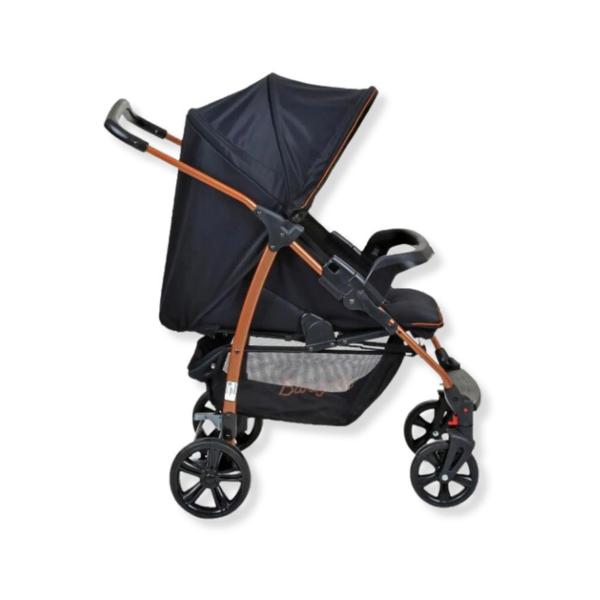 Imagem de Carrinho de Bebê Travel System Burigotto Ecco Preto e Cobre + Base