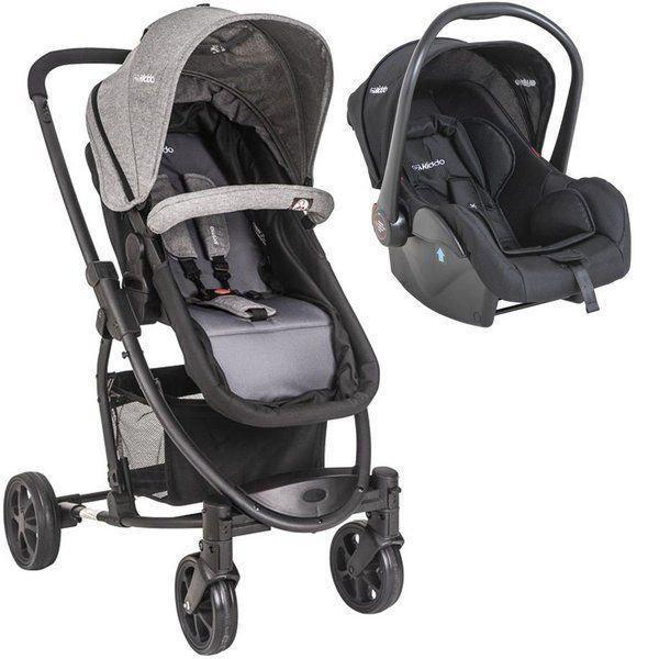 Imagem de Carrinho De Bebê Travel System Prima Melange Grafite - Kiddo