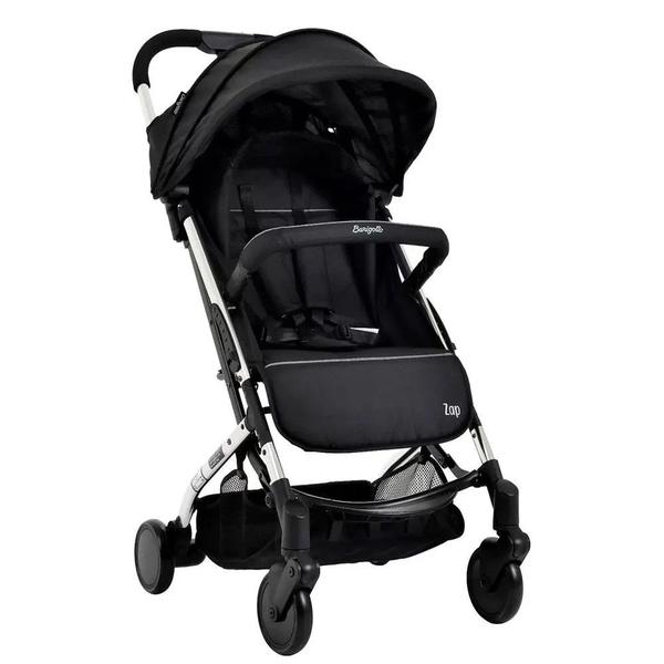 Carrinho de Bebê ZAP Metal Prata Burigotto Compacto Dobrável
