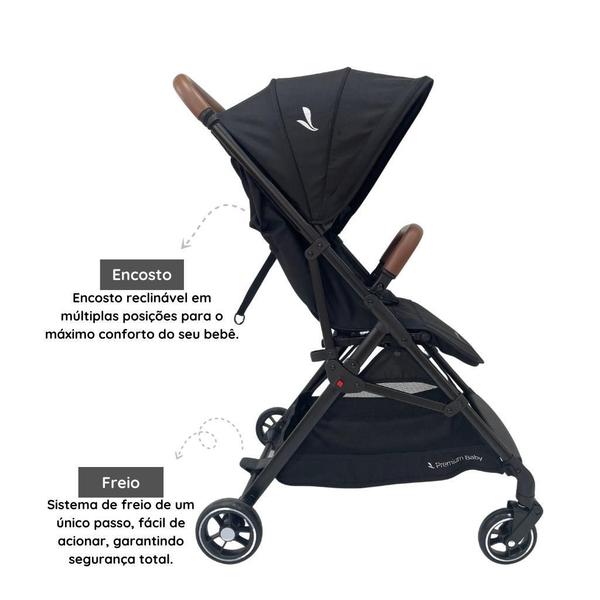 Imagem de Carrinho De Bebê Zurich Preto (15Kg) - Premium Baby