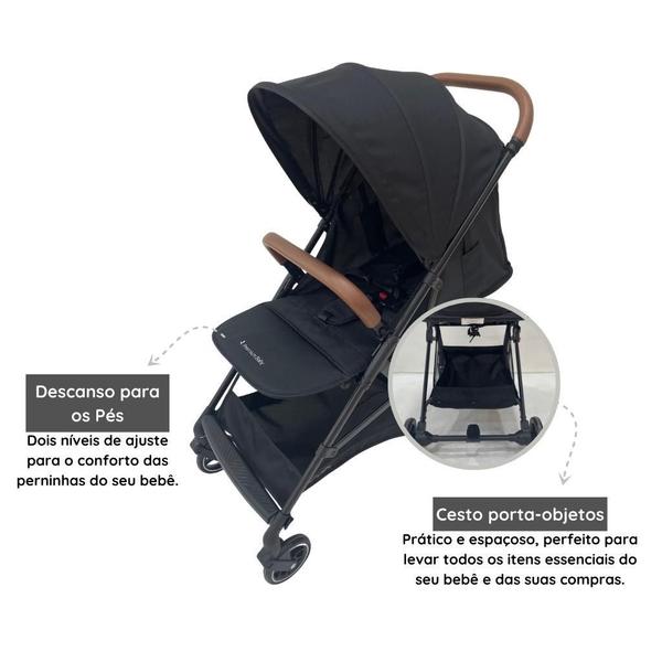 Imagem de Carrinho De Bebê Zurich Preto (15Kg) - Premium Baby