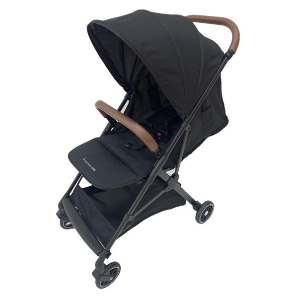 Imagem de Carrinho de Bebê Zurich Preto c/ Couro Marrom - Premium Baby