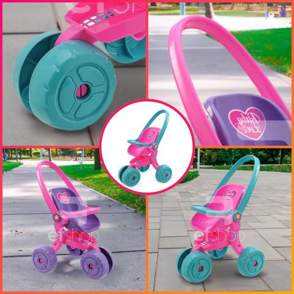 Imagem de Carrinho De Boneca Baby Love Alive Rosa - Usual Brinquedos