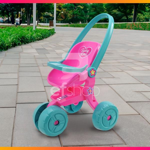 Imagem de Carrinho De Boneca Baby Love Alive Rosa - Usual Brinquedos