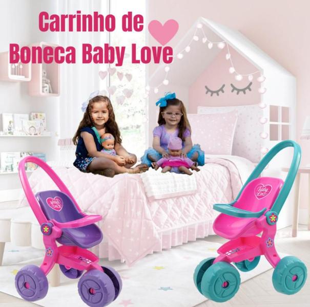 Imagem de Carrinho De Boneca Baby Love Usual Brinquedos Menina Sortido Bebê Alive Com Certificado de Segurança: INMETRO