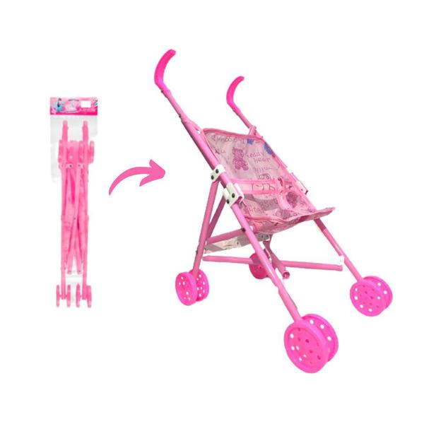 Imagem de Carrinho de Boneca Bebe Brinquedo Infantil Passeio Toys 2U