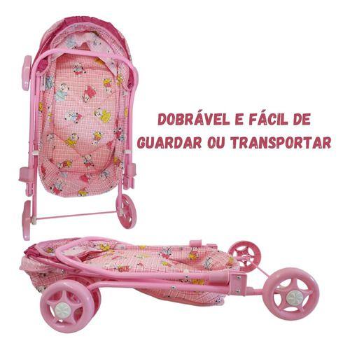 Imagem de Carrinho De Boneca infantil especial para Bebê Reborn Menina Dobrável