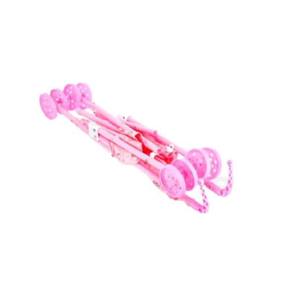 Imagem de Carrinho De Boneca Infantil Ninos Passeio Dobravel Rosa Luxo