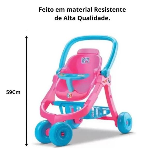 Imagem de Carrinho de Bonecas Baby Alive 3 em 1 Cadeirinha Vira Bebê Conforto Passeio Infantil Crianças