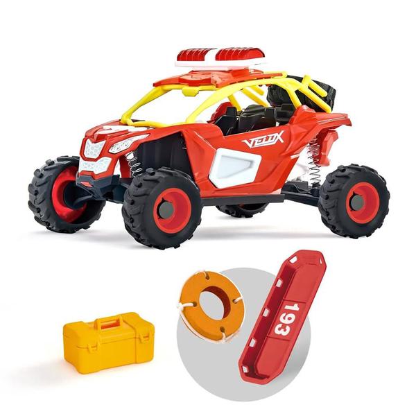 Carrinho De Brinquedo Buggy Rally Resgate Com Suspensão - Usual Brinquedos Imagem de Carrinho De Brinquedo Buggy Rally Resgate Com Suspensão - Usual Brinquedos