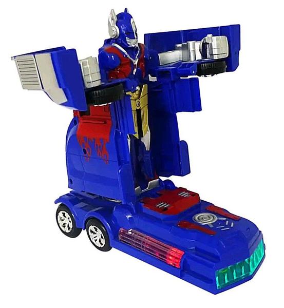 Imagem de Carrinho de Brinquedo Caminhão Transformers 2 em 1 Vira Robô Com Som e Luzes a Pilha