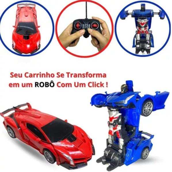 Imagem de Carrinho de Brinquedo Com Controle Remoto Transformers Robô