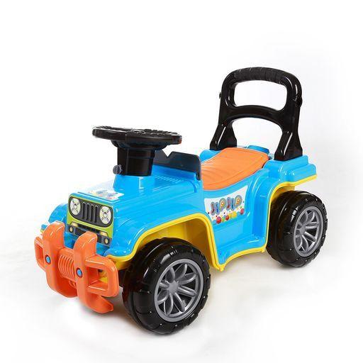 Imagem de Carrinho de Brinquedo Jipe Infantil Empurrador Colorido - Com buzina