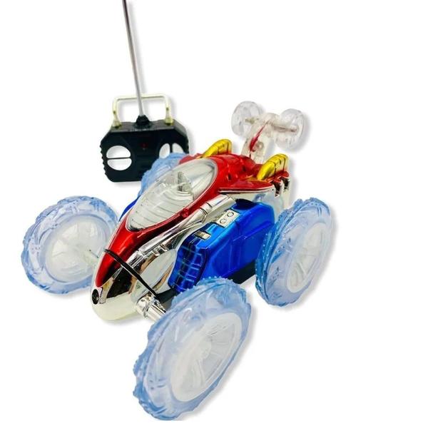 Carrinho de Brinquedo Maluco com Controle Remoto Gira 360º com Luz e Som Full Colorido - Fun Game Imagem de Carrinho de Brinquedo Maluco com Controle Remoto Gira 360º com Luz e Som Full Colorido