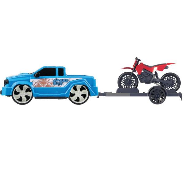 Imagem de Carrinho de Brinquedo Speed Eco Carro Carretinha Moto de Trilha Infantil Menino Msculino Kendy