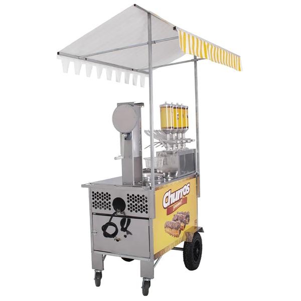 Imagem de Carrinho de Churros Gourmet R2 4 Doceiras e Masseira com Resistência 110V R0078-1