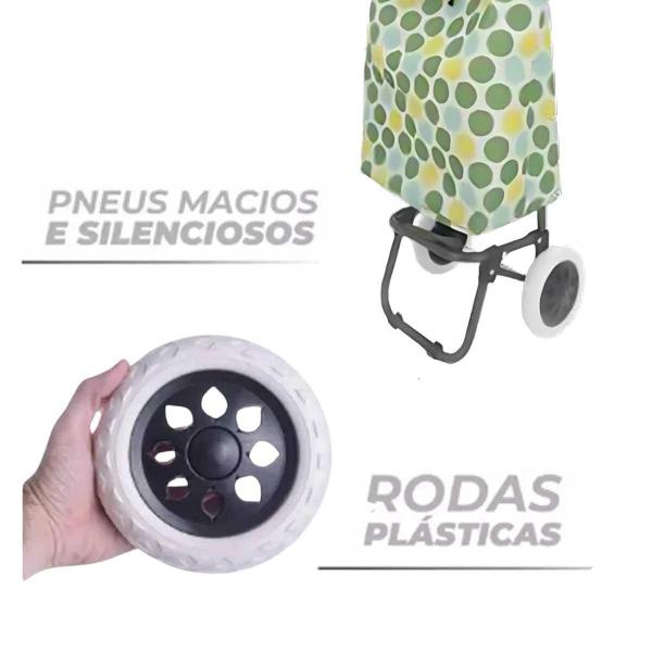 Imagem de Carrinho de Compras Dobrável Mimo Style 30kg AR24124 Poa