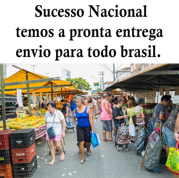 Imagem de Carrinho De Compras Feira Dobrável Suporta 30kg