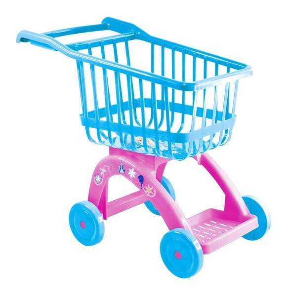 Imagem de Carrinho De Compras Frozen Mercadinho Infantil Rosa Líder Brinquedos