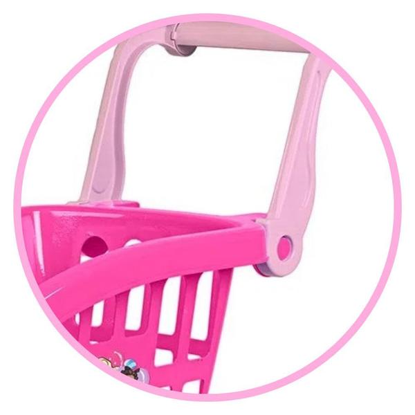 Imagem de Carrinho De Compras Infantil Barbie Pink Cotiplas 2493