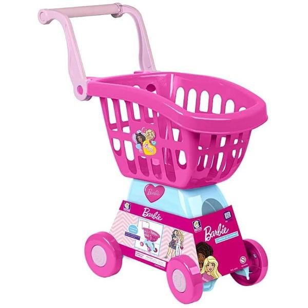 Imagem de Carrinho de Compras Supermercado 50cm - Barbie- Cotiplás