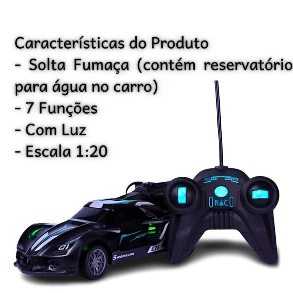 Imagem de Carrinho de Controle Remoto 7 Funções Drift 4x4 Vapor Fumaça Preto