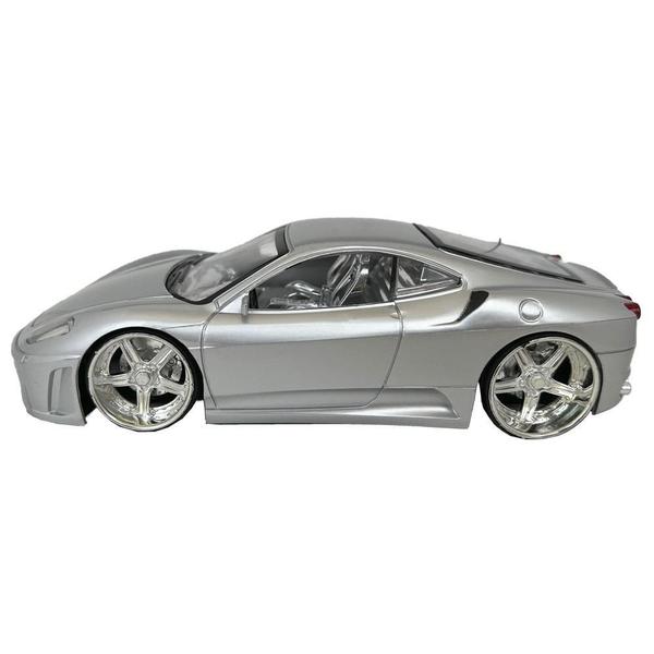 Imagem de Carrinho De Controle Remoto Carro Ferrari F430 Cinza Led