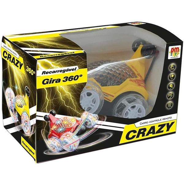 Imagem de Carrinho de Controle Remoto Crazy Gira 360 DM Toys