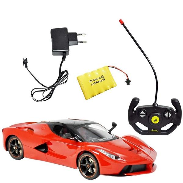 Imagem de Carrinho De Controle Remoto Ferrari Com Bateria Recarregável