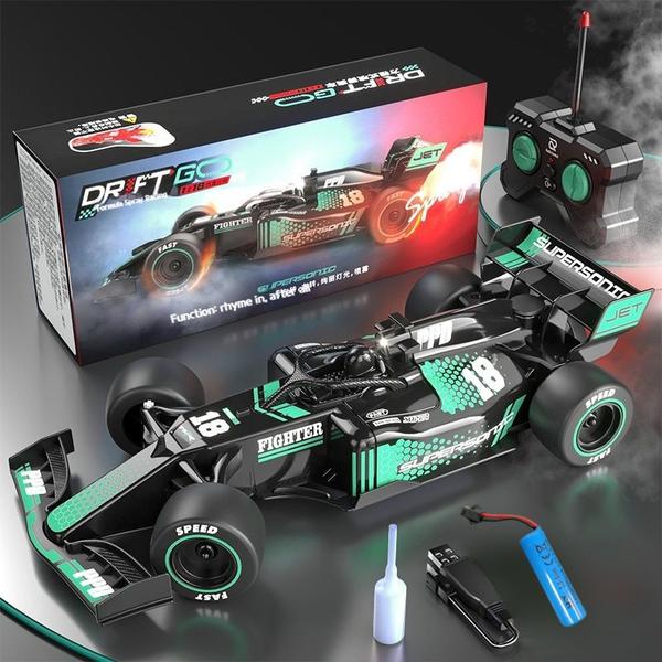 Imagem de Carrinho de Controle Remoto Formula 1 Alta Velocidade Solta Fumaça Turbo FM1