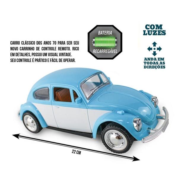 Carrinho De Controle Remoto Fusca Clássico Brinquedo Com Luz - Polibrinq Imagem de Carrinho De Controle Remoto Fusca Clássico Brinquedo Com Luz
