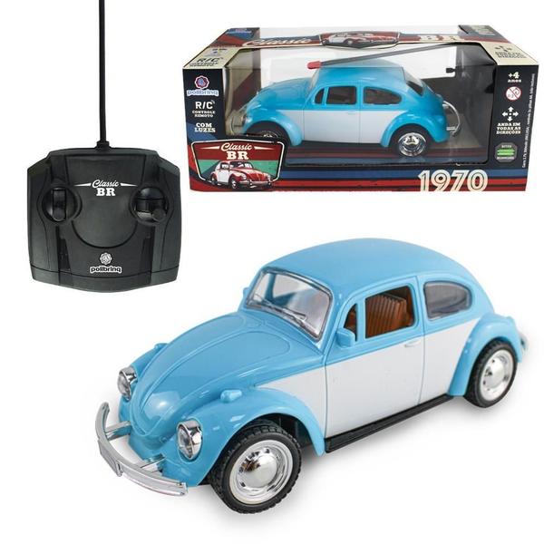 Carrinho De Controle Remoto Fusca Clássico Brinquedo Com Luz - Polibrinq Imagem de Carrinho De Controle Remoto Fusca Clássico Brinquedo Com Luz