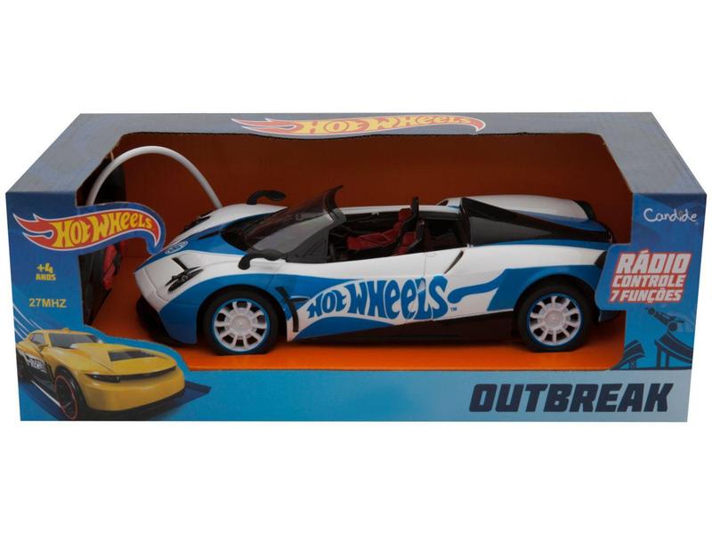 Imagem de Carrinho de Controle Remoto Hot Wheels  - Outbreak 7 Funções Candide