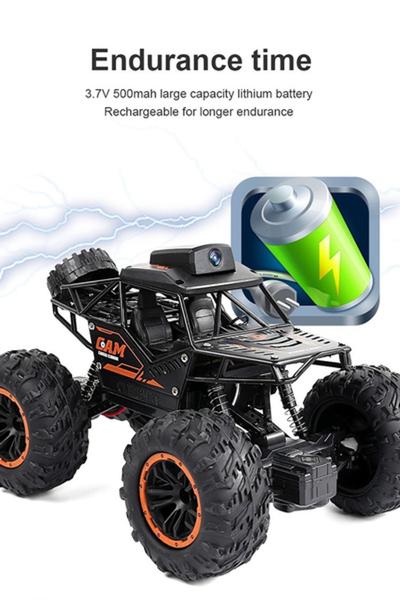 Imagem de Carrinho de Controle Remoto Jeep Off-Road Com Câmera Wi-fi FPV Em Tempo Real Tira Fotos Filma em Hd